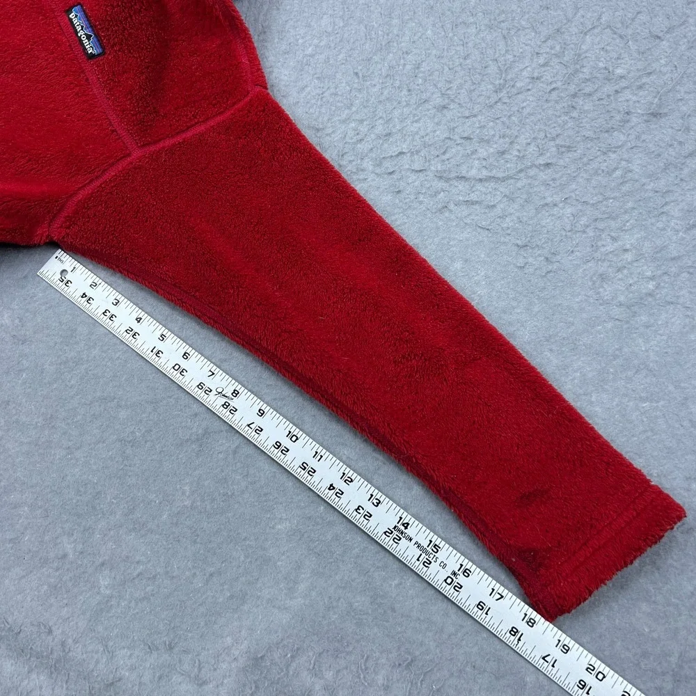 VTG Patagonia R2 Jacket Kids Large 12 Red Full Zip Fleece Pockets‎ Outdoor USA
